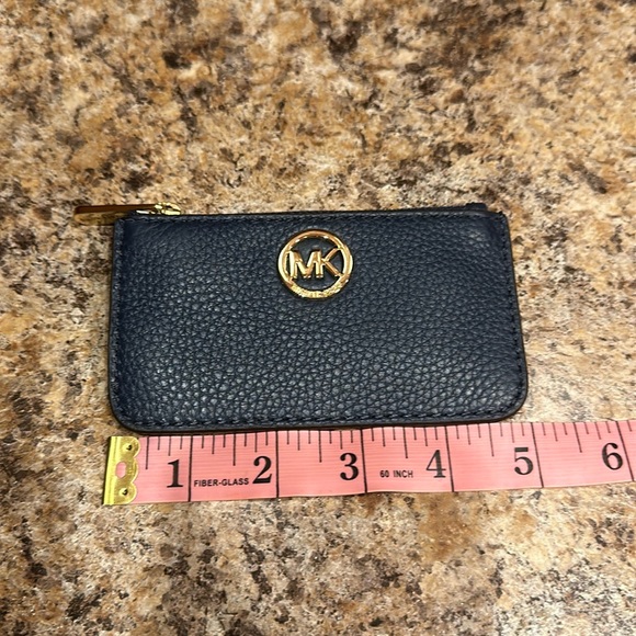 🦋Michael Michael Kors🦋Fulton leather key pouch, navy - Picture 2 of 7